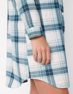 Chemise De Nuit En Pilou Forme Liquette Imprimé Carreaux -Lingerie Séries Magasin 706153 C01 zoomx vue4