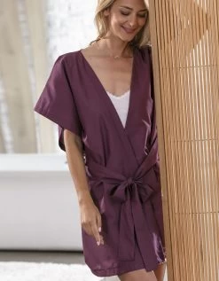 Kimono Uni Manches Courtes - Collection Upcycling