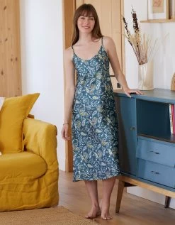 Nuisette Longue Satin Imprimé -Lingerie Séries Magasin 706174 C01 zoomx vue3