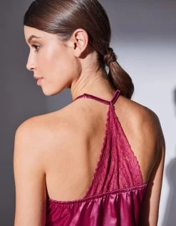 Nuisette Satin Et Dentelle - Col V 9 Nuisette Satin Et Dentelle - Col V -Lingerie Séries Magasin 706197 C01 zoomx vue5