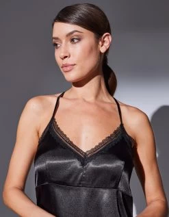 Nuisette Satin Et Dentelle - Col V 7 Nuisette Satin Et Dentelle - Col V -Lingerie Séries Magasin 706197 C02 zoomx vue3