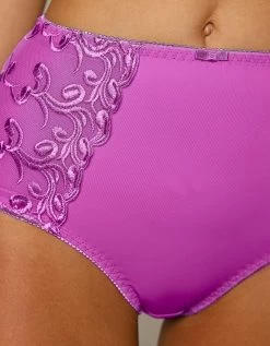 Gainette Ventre Plat Microfibre Tulle Brodé Sienne - Lot De 2 -Lingerie Séries Magasin 707455 C04 zoomx vue6