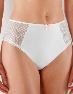 Culotte Maxi Dentelle Coton Uni Tropea - Lot De 4 -Lingerie Séries Magasin 707558 C01 zoomx vue3