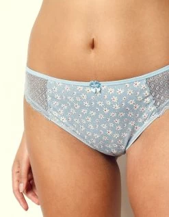 Culotte Midi Dentelle Coton Imprimé Tropea - Lot De 4 -Lingerie Séries Magasin 707854 C01 zoom detailRFP