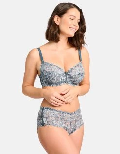 Culotte Haute Dentelle Imprimée Mosaïc Arum -Lingerie Séries Magasin 707885 C01 zoomx vue3