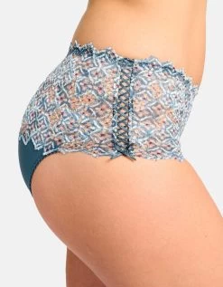 Culotte Haute Dentelle Imprimée Mosaïc Arum -Lingerie Séries Magasin 707885 C01 zoomx vue4