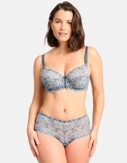 Culotte Haute Dentelle Imprimée Mosaïc Arum -Lingerie Séries Magasin 707885 C01 zoomx vue5