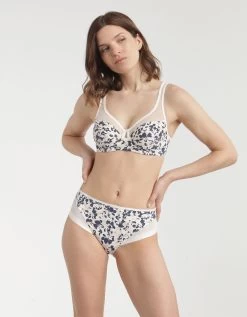 DIM Culotte Generous Microfibre Et Tulle Imprimé Fleuri -Lingerie Séries Magasin 707896 C01 zoomx vue3