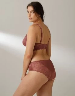 Culotte Forme Midi Microfibre Et Dentelle Stretch Taripa - Lot De 2 -Lingerie Séries Magasin 707909 C02 zoomx vue5