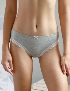 Culotte Forme Midi Coton Uni Stretch Et Dentelle Maros - Lot De 2